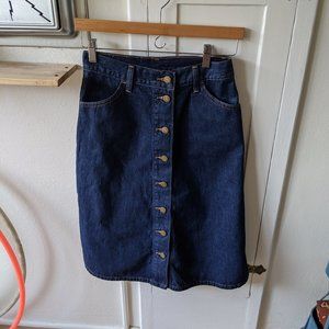 Levi's Denim Jean Button-up Denim Skirt VINTAGE